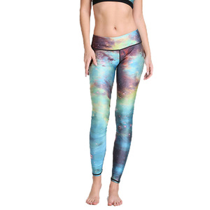 Vêtements de fitness pour femmes à taille haute OEM, nouvelle arrivée, pantalons de yoga avec poches, leggings de sport avec motif imprimé - Product Image 4