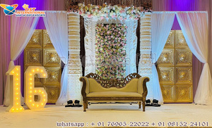 Décorations de cérémonie Pithi pour mariages du sud de l'Inde, accessoires de style sud, décoration Mangal Snanam, décoration intérieure Haldi pour mariages aux États-Unis - Product Image 4