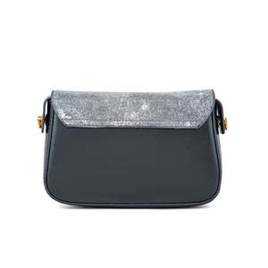 Bolsa Formal Negra de Moda con Cierre de Cerradura, de Microfibra y Cuero Sintético para Damas - Product Image 1