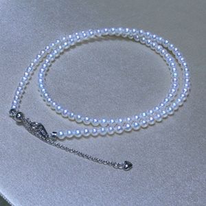 Collar de Perlas de Agua Dulce Edison de Plata S925 para Mujer, Pequeño y Exquisito Colgante de Conejo, Redondo, con Luz Intensa, para Clavícula - Product Image 4