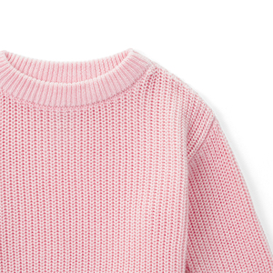 CRAZIGOODS Eco-Friendly Winter Baby <b>Sweater</b> 100% Cotton Knitted Crew Neck Infant Unisex Toddler <b>Pullover</b> Vietnam OEM ODM Custom - Product Image 3