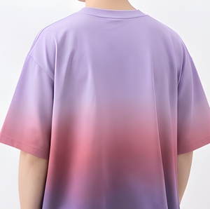 Camiseta Oversize para Hombre con Degradado Ombre, 100% Algodón de Calidad Premium, Manga Corta, Estilo Urbano, Ropa Deportiva, Proveedor Mayorista - Product Image 2