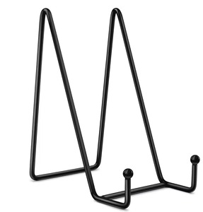 Iron Artist <b>Easel</b> Stand with Curved Legs Traditional Design for Indoor Use Living Room Decor Durable Black Finish - Product Image 2