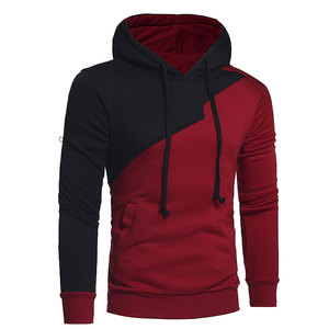 Men's Solid Red <b>Black</b> Hooded <b>Sweatshirt</b> Raglan Sleeve Regular Fit Casual Knitted Cotton Hoodie Pocket Design Autumn Wear - Product Image 5