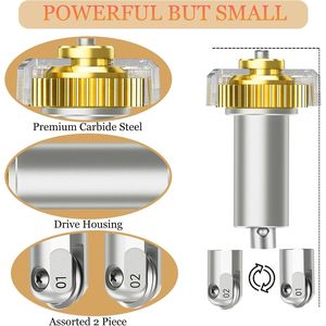 Set Combinato di Accessori per Artigianato: Punte per Ruote di Incisione Singole e Doppie Compatibili con Macchine Maker per Utensili a Ruota di Incisione - Product Image 3