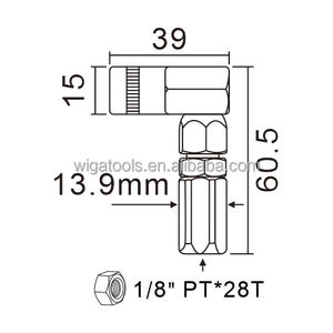 GX-HF24 รุ่นงานหนัก 90 °   ข้อต่อจ่ายจาระบีแบบหมุนได้ BSPT 1/8"-28 ข้อต่อหล่อลื่นแบบปลดเร็วทำจากเหล็ก - Product Image 5
