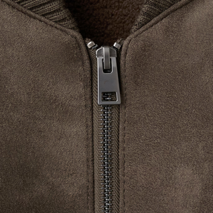 Autumn Men's Vintage Windproof Bomber Jacket with <b>Turn</b>-down Collar Polyester/Cotton Shell - Product Image 6