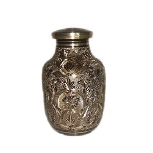 Urnes funéraires décoratives en bronze massif, faites à la main, pour cendres humaines adultes, urnes à cendres, urnes en métal, pot en métal - Product Image 1