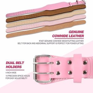 Cintura in Pelle per Sollevamento Pesi Taglia M con Supporto Lombare Imbottito da 4 Pollici, Attrezzatura e Accessorio per Allenamento per Uomini e Donne - Product Image 3