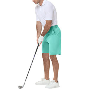 Men Golf Shorts <b>Elastic</b> Waistband Pants Soft Feel Bottoms Easy Motion Sports Clothing For Active Match Play Comfortable Wear - Product Image 2