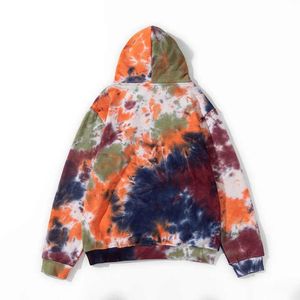 Sudadera con Capucha Tie-Dye para Hombre, Suave y Transpirable, de Manga Larga con Puños Acanalados, Capucha Ajustable y Cierre Frontal - Product Image 4