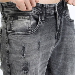 Men's Vintage Breathable Eco-Friendly Straight Fit <b>Denim</b> Pants Custom Color Cotton <b>Material</b> Summer Casual Solid Washable Woven - Product Image 6