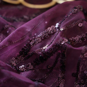 Premium Sequence Embroidery Fabric For Women Fashion Wear Designer <b>Garments</b> Party Wear Dresses Kaftan Abaya Bridal Wear - Product Image 2