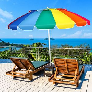 Parasol de plage portable de 8 pieds avec ancre de sable et mécanisme d'inclinaison - Product Image 1