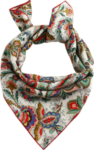 Wholesale Customized 100% Silk Long Square Scarves <b>Bandana</b> Head Scarves Twill Luxury Multi-Functional for Women Custom Print - Product Image 2