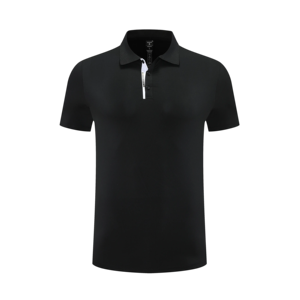 Men's Summer <b>Short</b> <b>Sleeve</b> Polo <b>Shirt</b> Polyester/Spandex Blend Quick-Dry Breathable Fabric Stand-<b>Up</b> Collar Pullover - Product Image 3