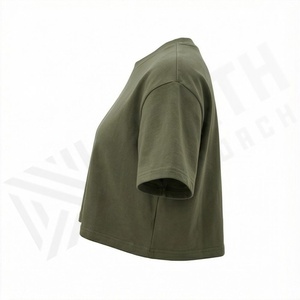 Camisetas Cortas de Algodón Lisas para Mujer, Personalizadas con Estampado, de Manga Corta, Elegantes y Modernas, para Gimnasio y Deportes - Product Image 3