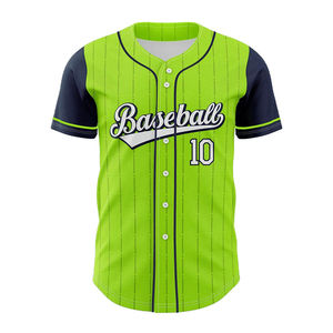 Camiseta de Béisbol Naranja con Ribete Blanco, Cierre de Botones, Manga Corta, Uniforme de Poliéster para Hombre, Número 10 - Product Image 4