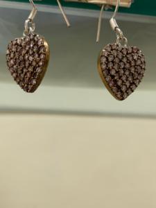 Pendientes Colgantes en Forma de Corazón para Mujer, Plateados en Oro Blanco, con Gemas de Moda, Hechos a Mano con Circonita Cúbica, Venta al Por Mayor - Product Image 4