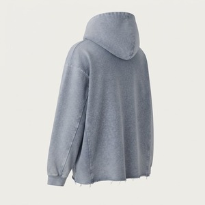 Sudaderas con Capucha Extra Grandes de Alta Calidad con Diseño Personalizado 2026 para Hombre, Sudaderas con Capucha Cortadas con Bajo sin Rematar y Lavado Ácido para Hombre - Product Image 3