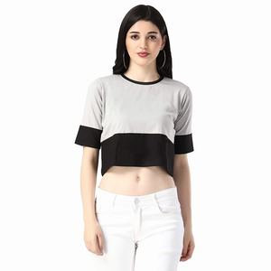 Perfect Style Women Casual Anti Wrinkle Premium Quality Reasonable Price Short Sleeves with Front Logo - Product Image 6