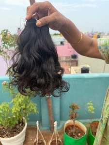 Cheveux humains bruts d'Inde du Sud, vierges non traités, naturels, ondulés profonds, fournisseurs de cheveux ondulés, cheveux humains bruts alignés sur les cuticules provenant des temples - Product Image 3