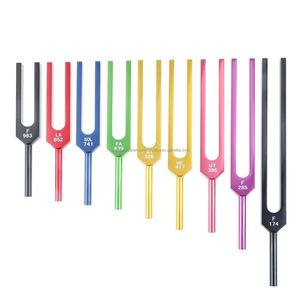 ชุดส้อมเสียงโซลเฟจจิโอ 174-963Hz สำหรับคลินิก ใช้ในทางการแพทย์ ได้รับการรับรองมาตรฐาน ISO13485 พร้อมค้อนซิลิโคนและกระเป๋าเก็บเสียง - Product Image 5