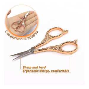 Tijeras de manicura de acero inoxidable alemán de grado industrial personalizadas, herramienta para cortar hilos de bordado y cuidado de uñas. - Product Image 4