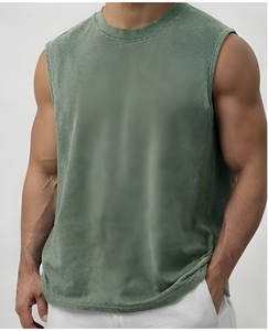 Débardeur de sport haute performance pour homme, sans manches, en coton respirant 180 GSM, idéal pour la musculation - Exportateur - Product Image 3