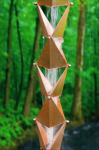 Cadena de Lluvia de Cobre con Forma de Flor de Loto, Decoración Colgante para Jardín y Hogar, Elegante Adorno para Flujo de Agua en Exteriores, Copas Hechas a Mano - Product Image 6