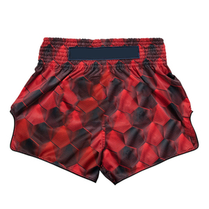 Pantalones Cortos de Boxeo Blancos con Logotipo Circular Rojo Estampado en la Parte Delantera, Unisex, de Secado Rápido, para Artes Marciales, Talla Adulto, Corte Regular - Product Image 5