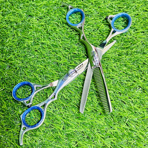 Professional Hair Cut Scissors and Hair Thinning Scissors <b>Set</b> Premium Stainless Steel 440C <b>Barber</b> Hairdressing Shears for Salon - Product Image 1