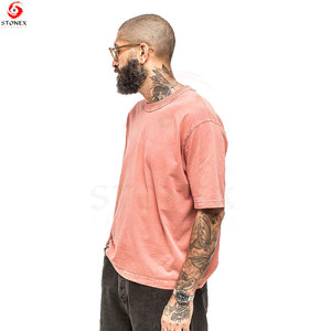 เสื้อยืดทรงบ็อกซี่สไตล์วินเทจสำหรับผู้ชาย ผ้าคอตตอนเนื้อหนัก ซักแล้ว ทรงโอเวอร์ไซส์ เหมาะสำหรับสตรีทแวร์แนวเรโทร แฟชั่นลำลอง และไลฟ์สไตล์คนเมือง - Product Image 2