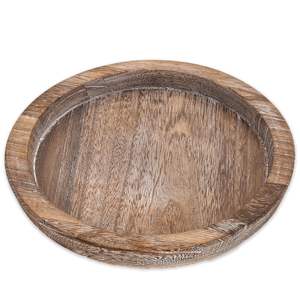 Rustic Wooden Serving Tray Round <b>Coffee</b> <b>Table</b> Decorative Candle Holder Base <b>Small</b> Wooden for Home Decor - Product Image 6