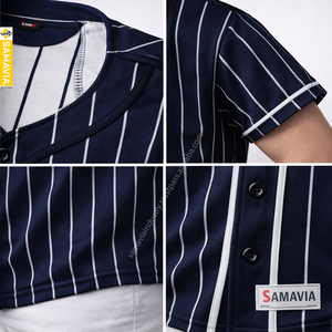 Maillots de sport personnalisés par sublimation Samavia – Kit de baseball respirant, anti-transpiration et antibactérien pour l'été – Uniforme d'équipe OEM en gros - Product Image 4