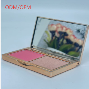 Paleta de Rubor Mineral Herbal Vegano para Mujer, Acabado Natural, Doble Color, 7.5g, Personalizable, Venta al Por Mayor de Fábrica - Product Image 1