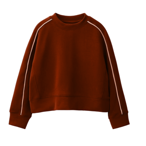 เสื้อสเวตเชิ้ตคอกลม แขนยาว ทรงหลวม สีพื้น ผ้าถัก ยูนิเซ็กส์ ความยาวครอป สไตล์ลำลอง สำหรับฤดูใบไม้ร่วง - Product Image 4