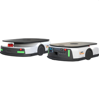 Chariot élévateur robotisé AGV 400 kg, robot mobile autonome avec navigation laser SLAM pour la manutention des matériaux en entrepôt