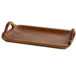 Plateau de service en bois moderne sur mesure, finition polie, écologique, compatible lave-vaisselle, idéal pour servir pâtes/desserts lors de mariages – Vente chaude - Product Image 3