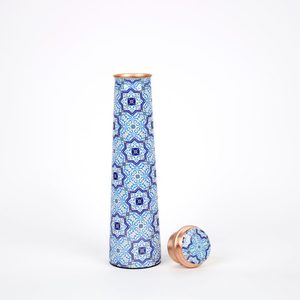 Bouteille d'eau en cuivre pur pour l'amélioration de la personnalité, idéale pour la maintenue de la vitalité, bouteille ayurvédique en cuivre pour boire. 99% Cuivre. - Product Image 3