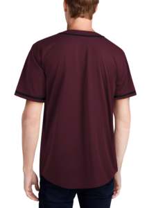 Maillot de baseball personnalisé pour hommes, fabriqué en gros, couleur personnalisée, imprimé par sublimation, respirant, anti-humidité, col en V, pour adultes et équipes - Product Image 2