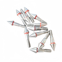 Flèches de tir à l'arc en acier inoxydable 303, pointes vissées, 6,2 mm x 7,6 mm, 50 gr