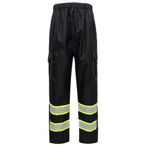 Pantalon de travail pour homme RICSA INTERNATIONAL en polyester noir certifié CE avec bandes réfléchissantes, style cargo, haute visibilité, type uniforme - Product Image 4