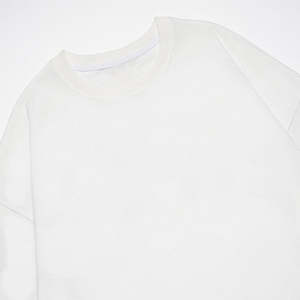 Men's High Quality Regular Fit 100% Cotton Heavyweight Turtleneck Silk Screen <b>Printed</b> Solid Knitted Hip Hop Short Sleeve T-Shirt - Product Image 4