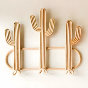 Ganchos de mimbre de estilo moderno hechos a mano para montar en la pared, para colgar ropa y abrigo de niños y adultos - Product Image 4