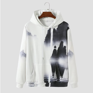 เสื้อฮู้ดดี้ผู้ชายลดราคาจากโรงงาน ราคาประหยัด ไซส์ใหญ่ ระบายอากาศได้ดี ทันสมัย น้ำหนักเบา มีโลโก้ด้านหน้า - Product Image 1