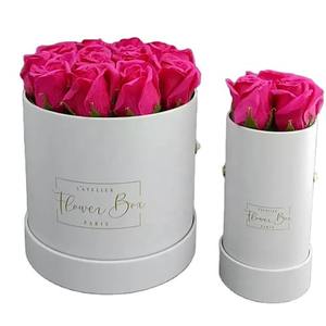 Boîtes cylindriques en carton biodégradable personnalisées pour fleurs, emballage en tube de papier scellé pour tiges de fleurs, tube écologique sans plastique - Product Image 2