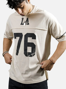 T-shirt Athlétique Vintage Oversize Homme Los Angeles 76 Style Universitaire Décontracté Streetwear 100% Coton Écologique - Product Image 5