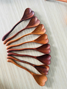 Wooden Leaf Spoon Coffee Mixing Wooden for Kitchen Home Restaurant Dining <b>Table</b> Parties by 99 Gold Data - Product Image 6