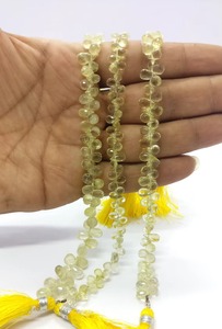 Perles de quartz citron naturel facettées en forme de goutte d'eau, perles de pierres précieuses en vrac pour la fabrication de bijoux, prix de gros en vrac - Product Image 6